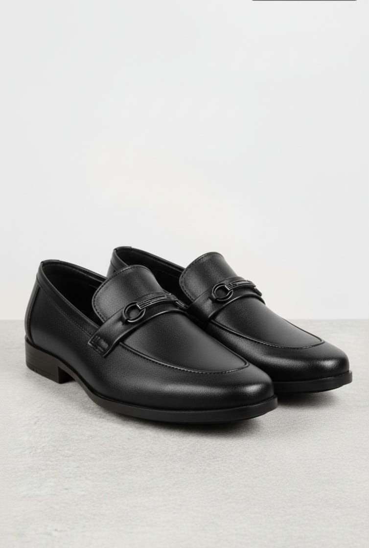 Executive Black Buckle Loafer